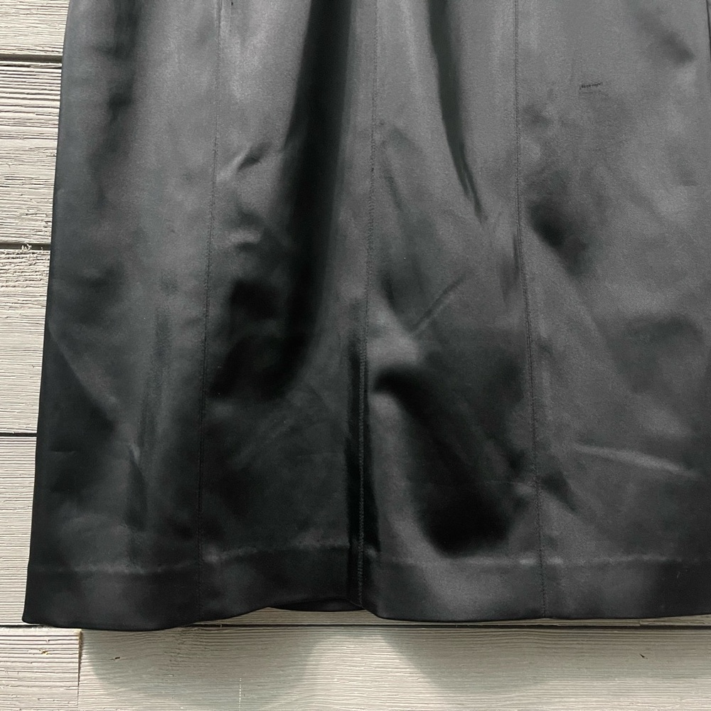 Laundry Black Satin Lace Bodycon Formal Mini Dress Crystal Accent 6 Summer LBD - Picture 13 of 14